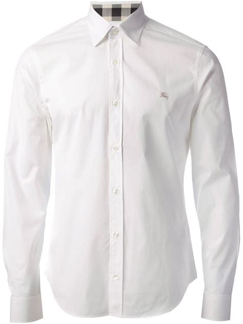 burberry white shirts for men